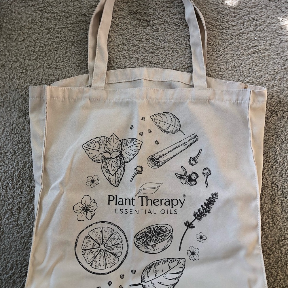 Plant Therapy Essential Oils Cream Lightweight Reusable Tote Bag Shopping Yoga
